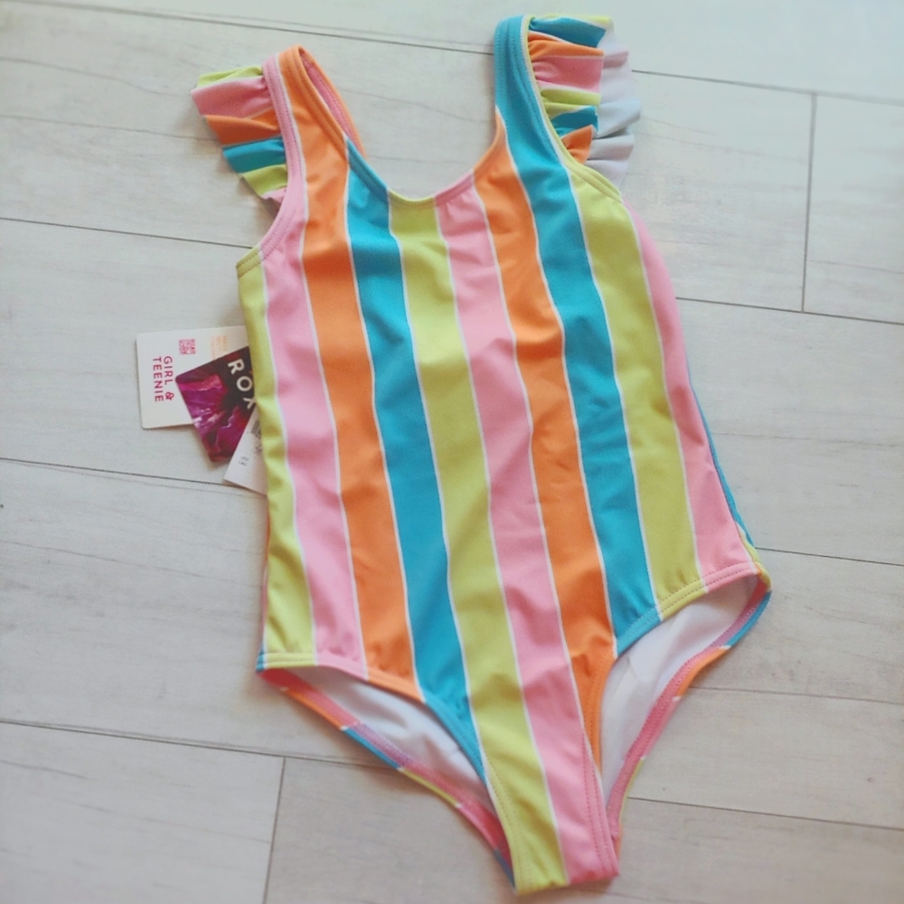 ROXY NEW girls Rainbow Rays One Piece Swimsuit